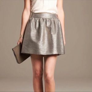Banana Republic Heritage gold metallic mini skirt